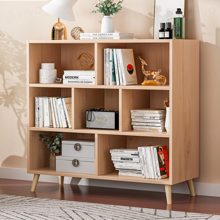 Kệ Sách Gỗ MDF FIVO FB60 (80 x 24 x 107cm) Thiết Kế Đơn Giản (Có Kèm Tấm Lưng) - Hàng Chính Hãng