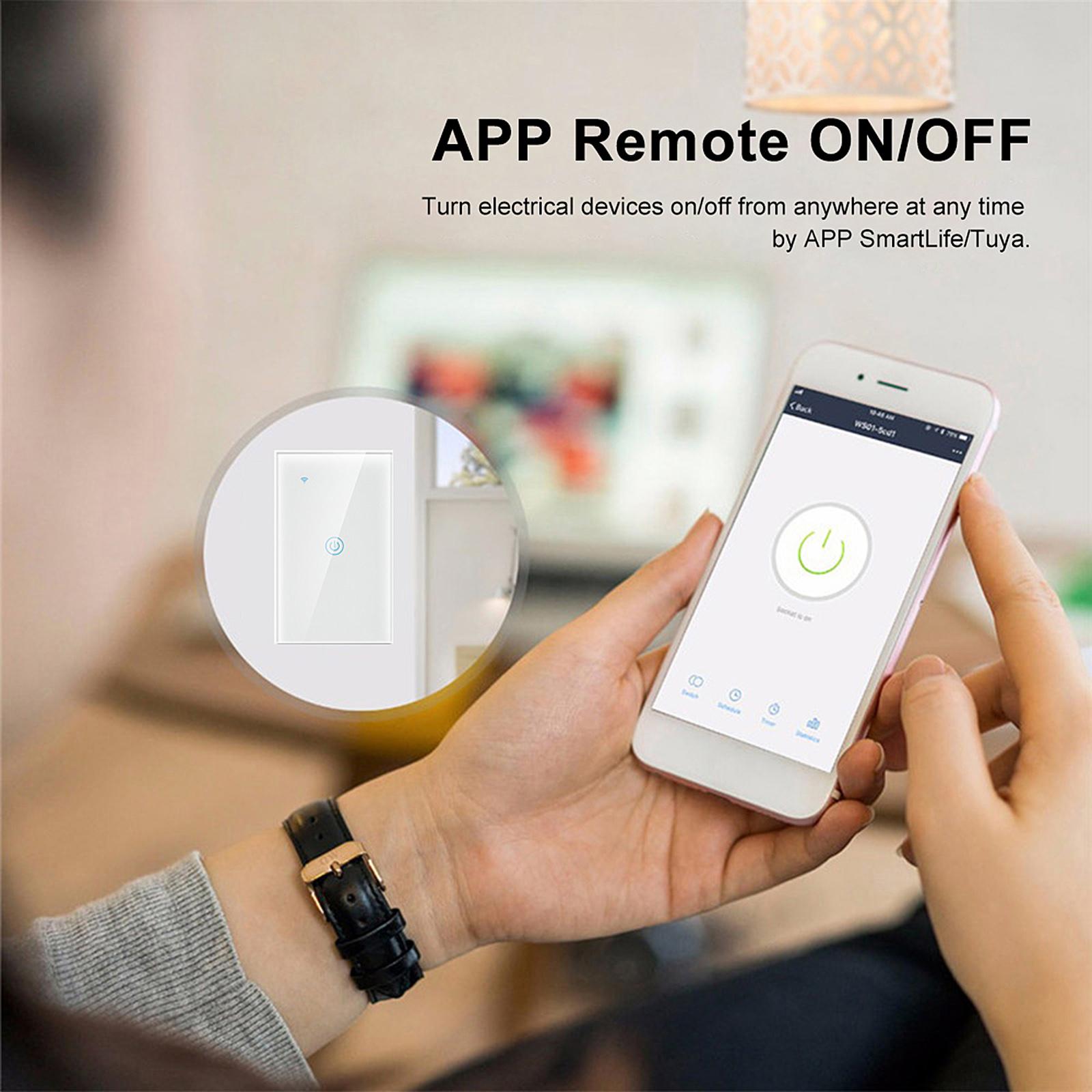 Zigbee Smart Light Switch eWelink APP Remote Control US Wall Touch Switch Compatible with Alexa Google Home for Voice Control