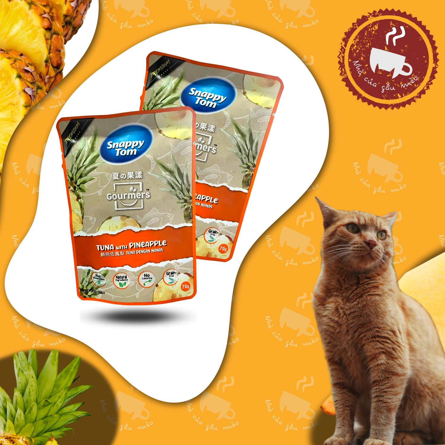 PATE SNAPPY TOM MIX TRÁI CÂY CHO MÈO MỌI LỨA TUỔI