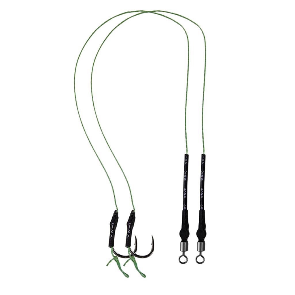 Pack Of 2 Carp Fishing Hair Rigs Ready Tied Boilies Rigs Fishing Accessories