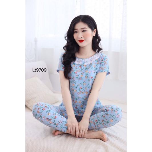 Quần áo mặc nhà set sang đẹp ống sớ lụa mát
