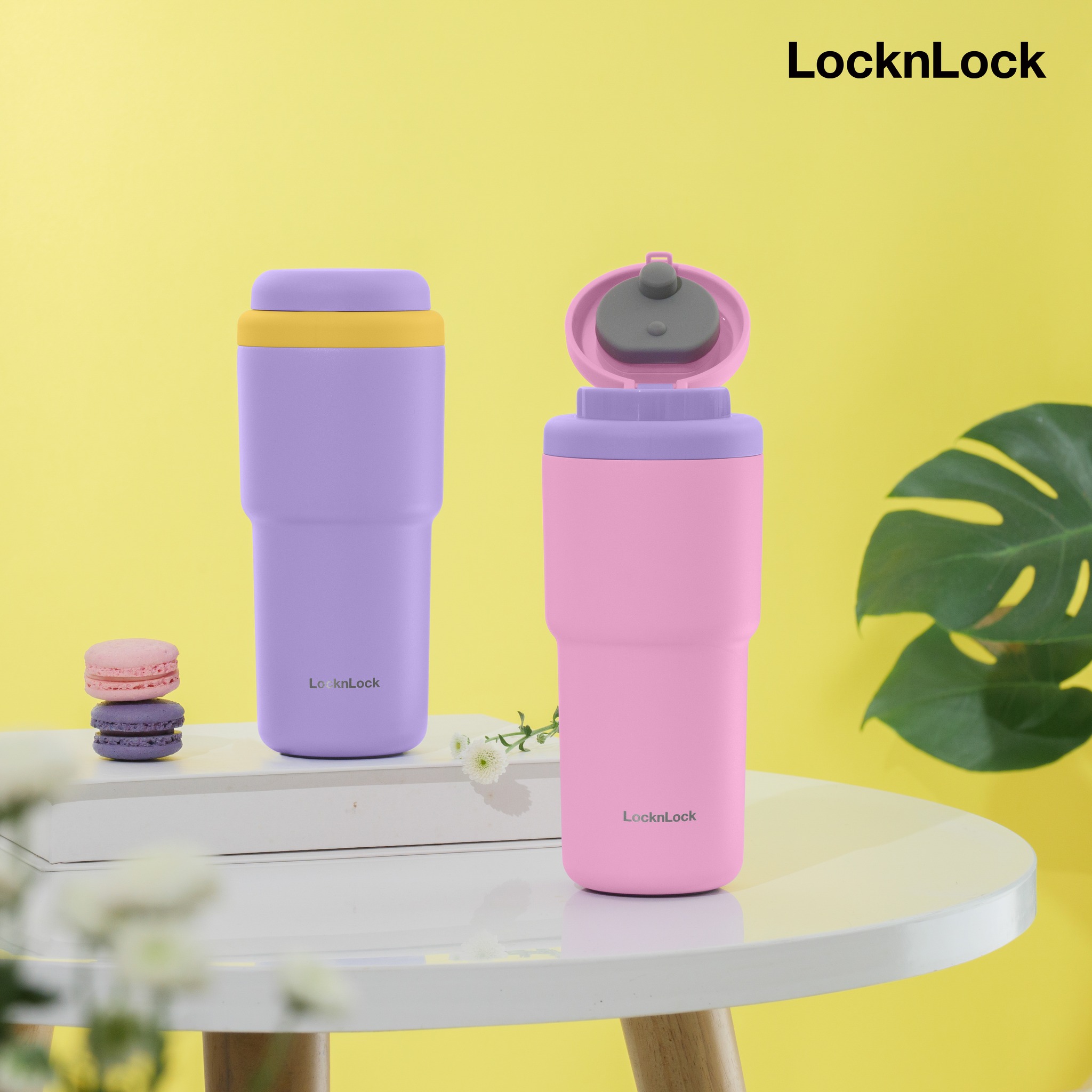 Ly giữ nhiệt LocknLock 480ml Daily Macaron Tumbler LHC3292 - Hàng chính hãng thép không gỉ 316L - JoyMall