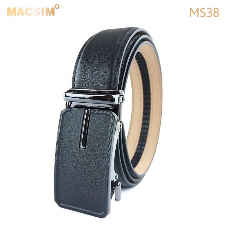 Thắt lưng nam -Dây nịt nam da thật cao cấp nhãn hiệu Macsim MS38