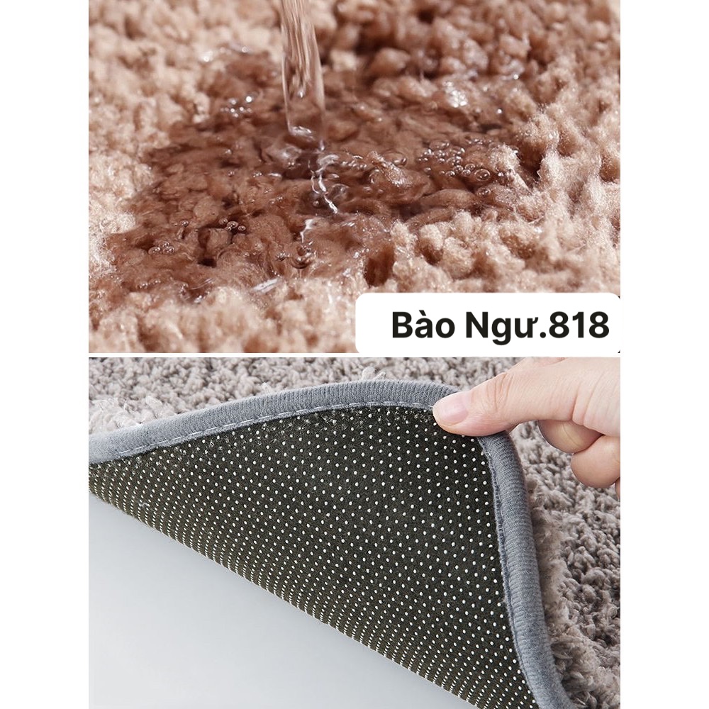 Thảm Lau Chân In Bàn Chân Cao Cấp Thấm Hút Tốt Chống Trơn Trượt 40x60cm (Giao màu ngẫu nhiên)