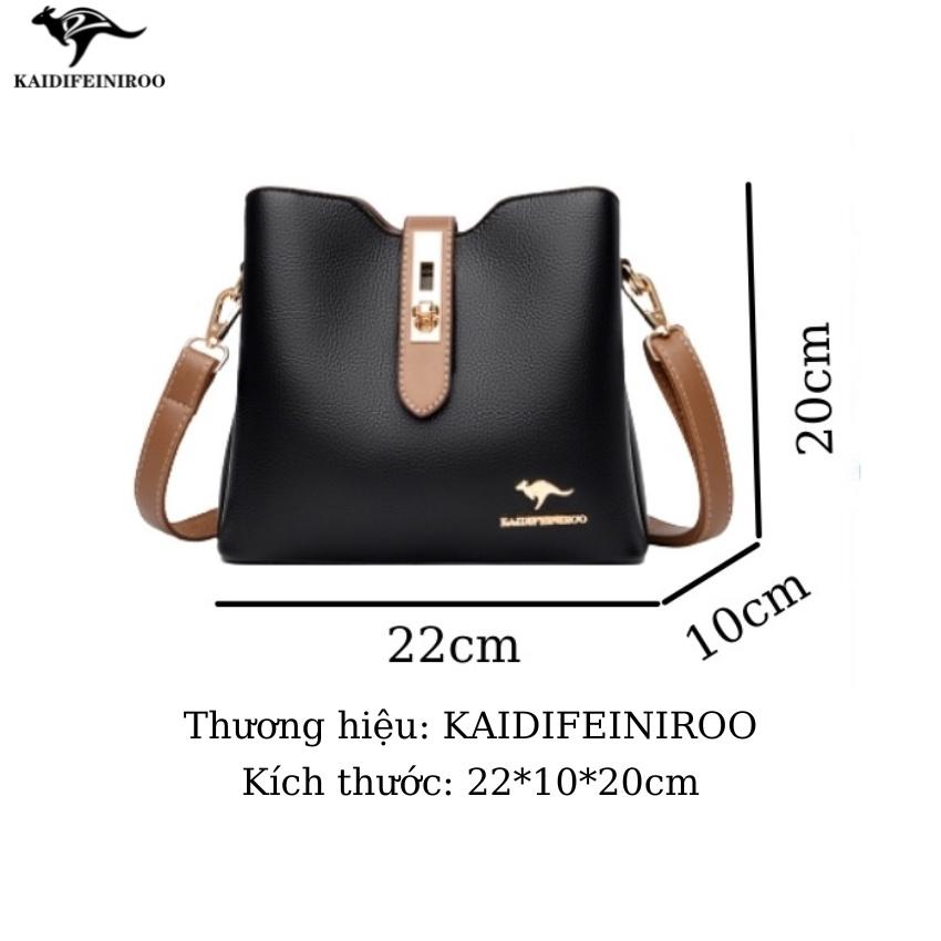 Túi xách nữ thời trang cao cấp đẹp công sở Hàn Quốc KAIDIFEINIROO KF07 (5895) Size 22cm. Có đủ 2 dây