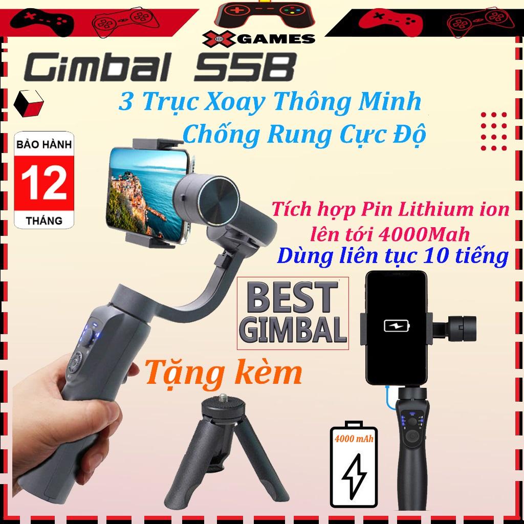 ̣̆  ́ ̀Gậy chống rung gimbal cho điện thoại - Gimbal S5B 3-Axis đa chế độ quay phim - chụp ảnh - Vlog