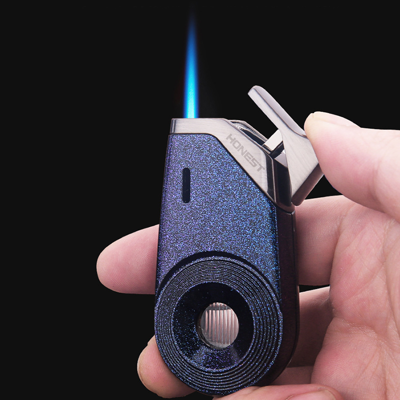Vỏ Hột Quẹt Bật Lửa Gas Khò 1 Tia Honest BCZ-797 Kiêm Con Quay Tiện Lợi - Nhiều Màu (KHÔNG CHỨA GAS/XĂNG)