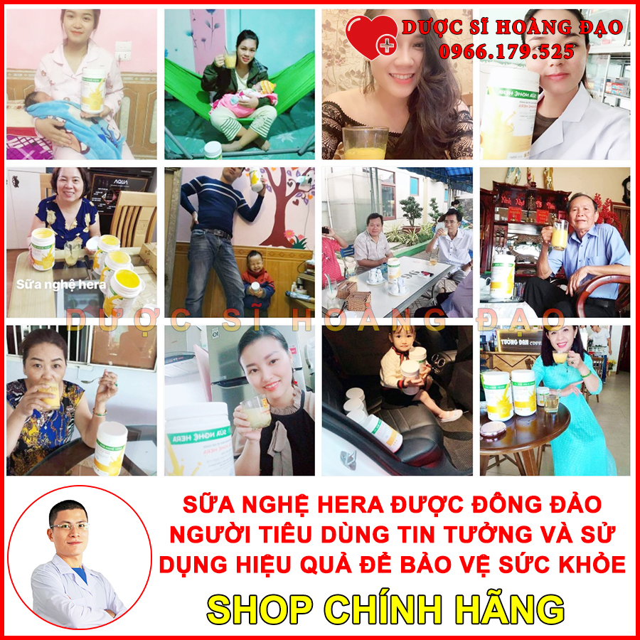 Combo 3 hộp Sữa Nghệ Hera 500g - HỖ TRỢ HẾT ĐAU DẠ DÀY và giúp LỢI SỮA cho con bú