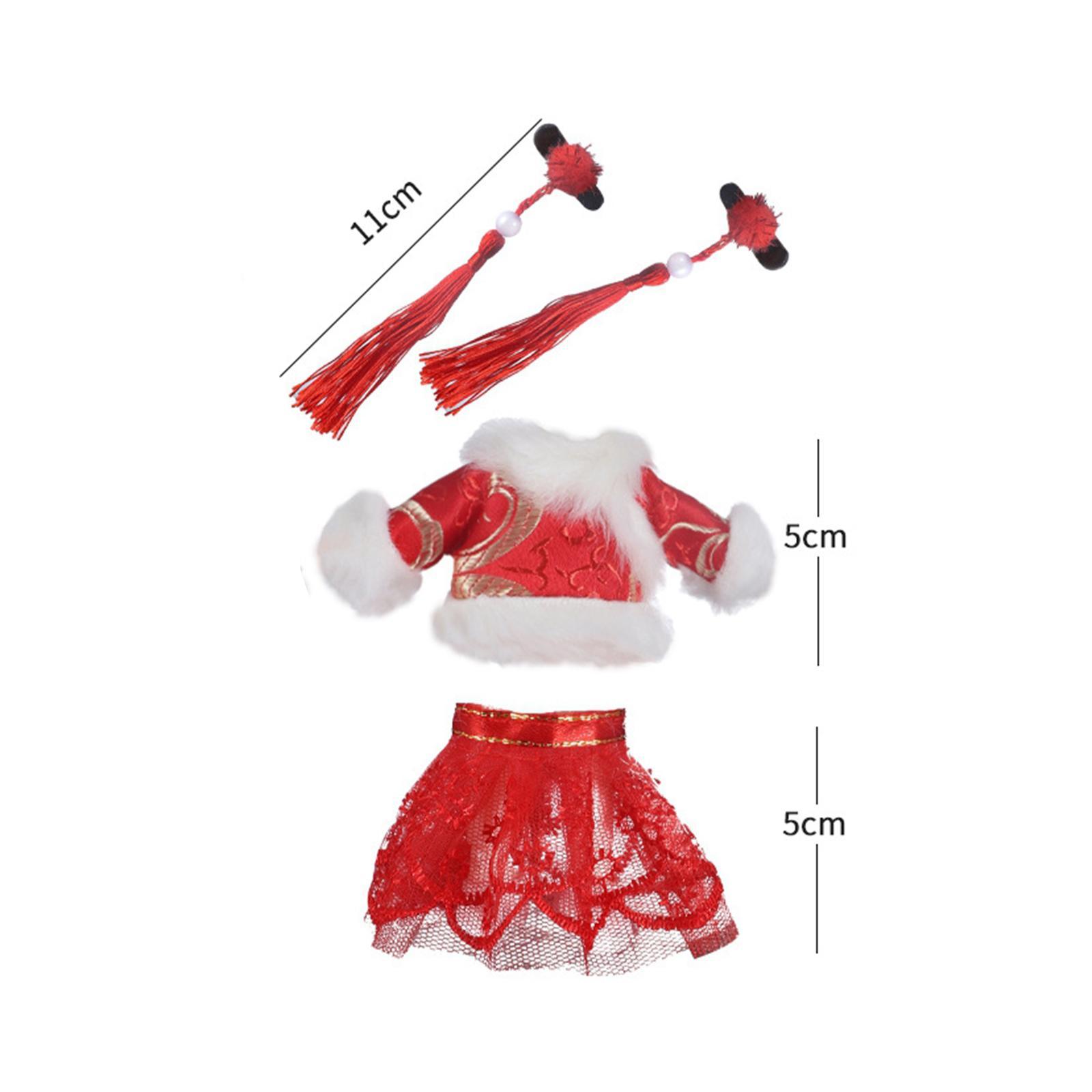 Handmade Doll Clothes Set Doll Dress Daily Wear Clothing for 17cm Doll Ob11 Doll Accessory Costume