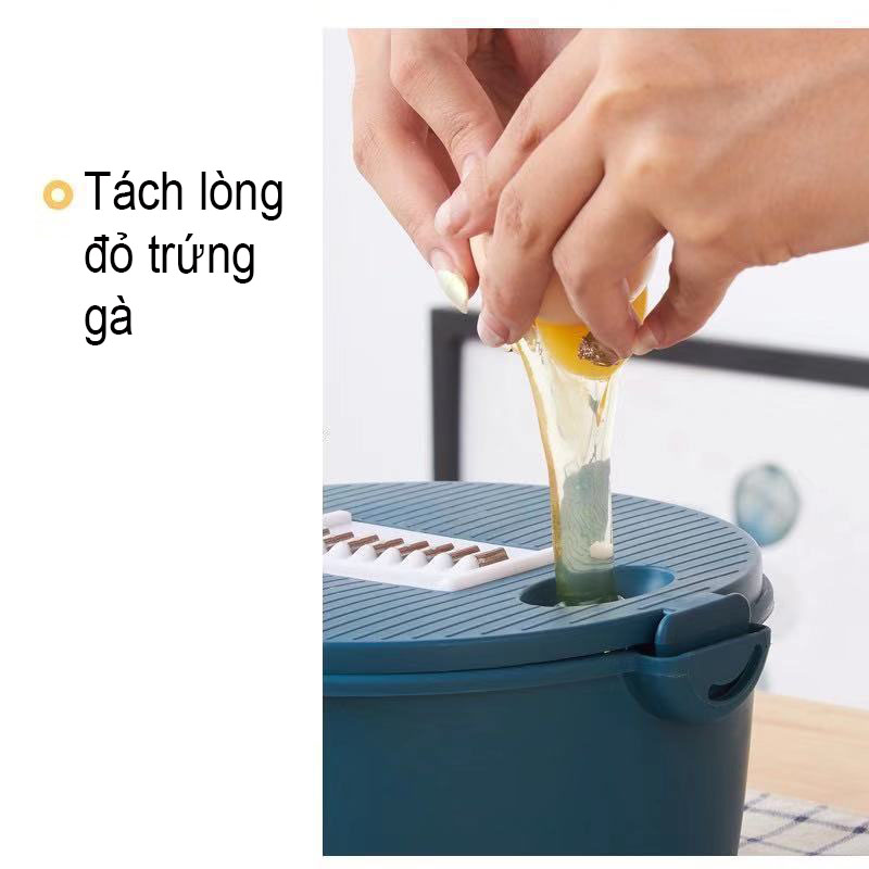 Bộ nạo rau củ quả cao cấp đa năng kèm rổ đựng và chậu 12 chi tiết cực kỳ tiện lợi
