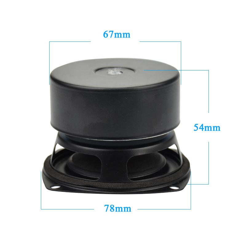 AIYIMA 1 Cái Loa trầm 3 inch Loa âm thanh Âm thanh HiFi Music Rạp hát tại nhà Loa siêu trầm 4 Loa bass 8 Ohm 25W Màu sắc: loa 8 ohm