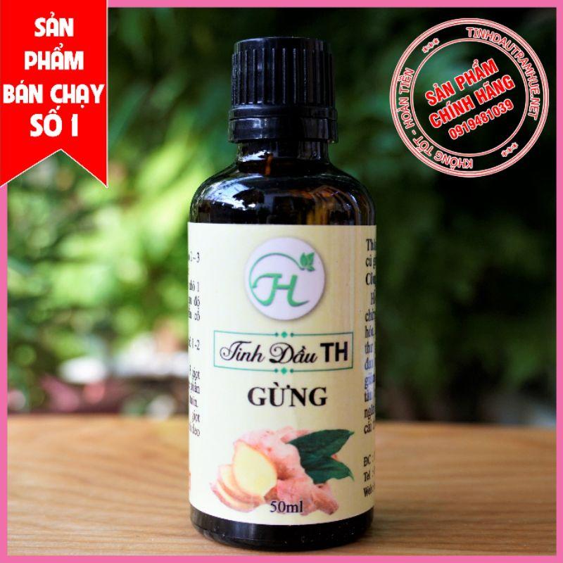 (Mua 1 tặng ĐÈN XÔNG NẾN) Tinh Dầu Gừng TH 50ml Nguyên Chất - Giúp Khử Mùi, Thơm Phòng, Khử Mùi Ẩm Mốc, Ấm Không Gian Vào Mùa Đông