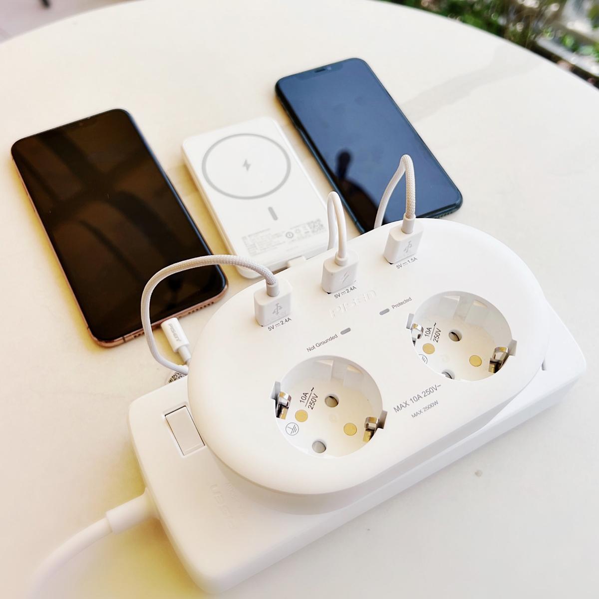 Ổ Cắm Điện Thông Minh 2 Ổ Cắm AC - Pisen EU23
