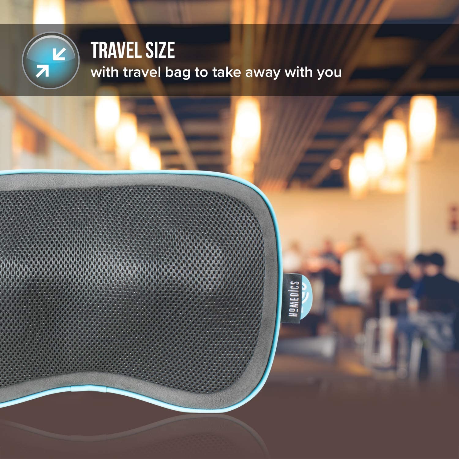 Gối massage shiatsu 3D cao cấp công nghệ GEL – Pin sạc HoMedics GST-550HRC-EU- Hàng chính hãng