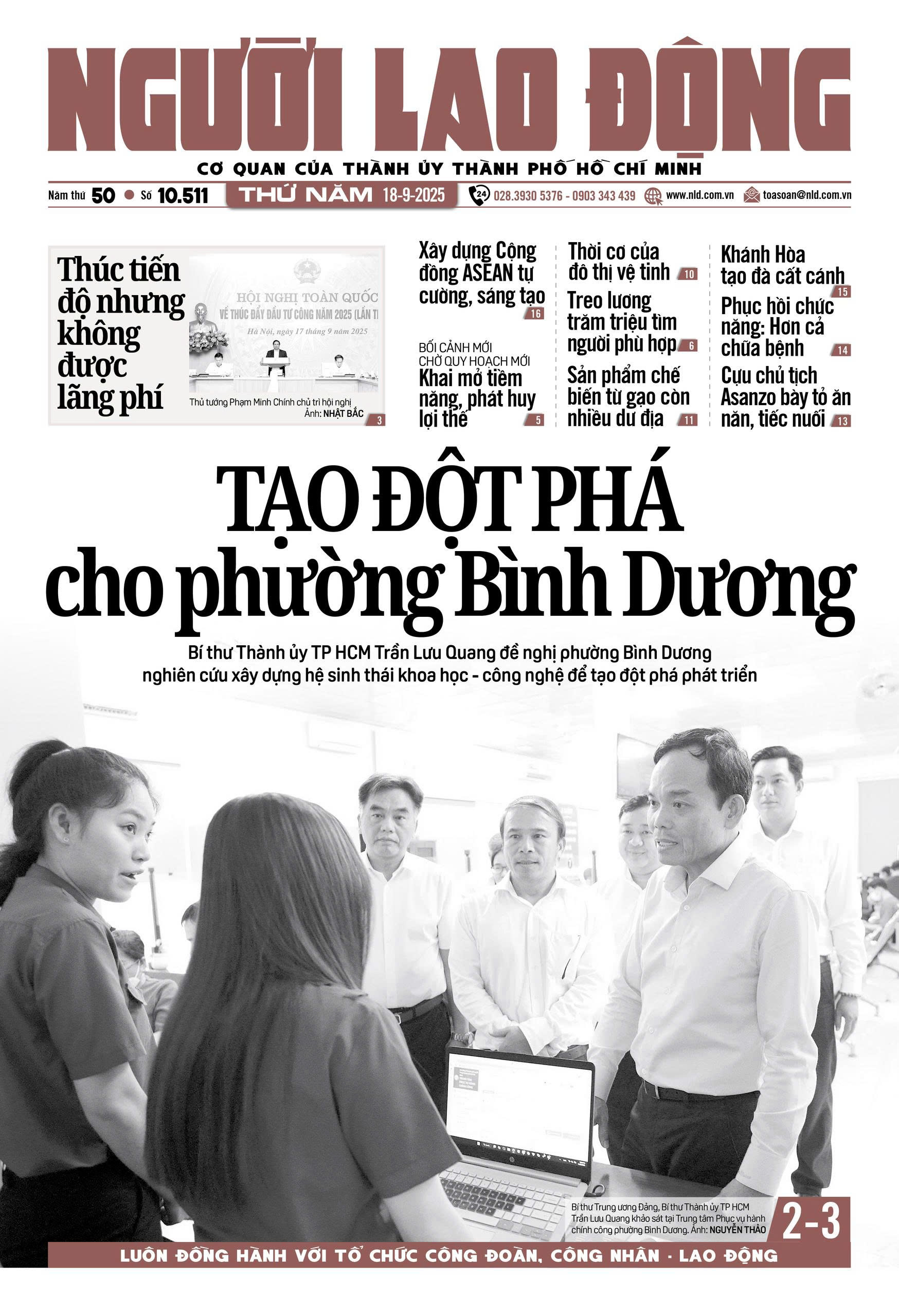 Nhật báo Người Lao Động từ ngày 15-09-2025 đến 21-09-2025