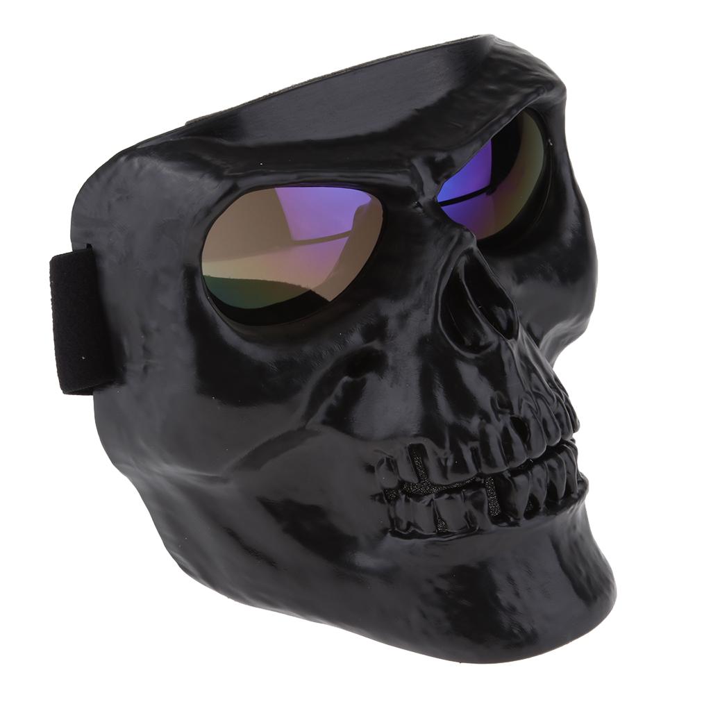 Motorbike Helmet Skull Monster Bones Demon Visor Full Face Mask Halloween