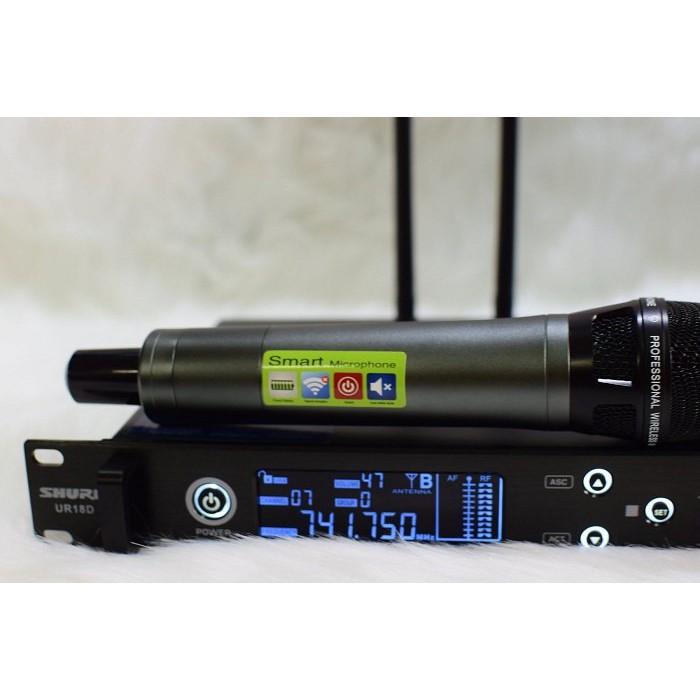 Micro không dây cao cấp SHURE UR 18D 04 ANTEN-04 sóng thu phát song xa rộng với tín hiệu chuẩn nhất bh 12th