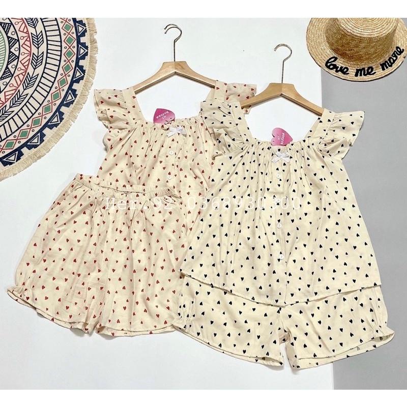 BỘ ĐŨI LỤA CÁNH TIÊN HOẠ TIẾT TIM