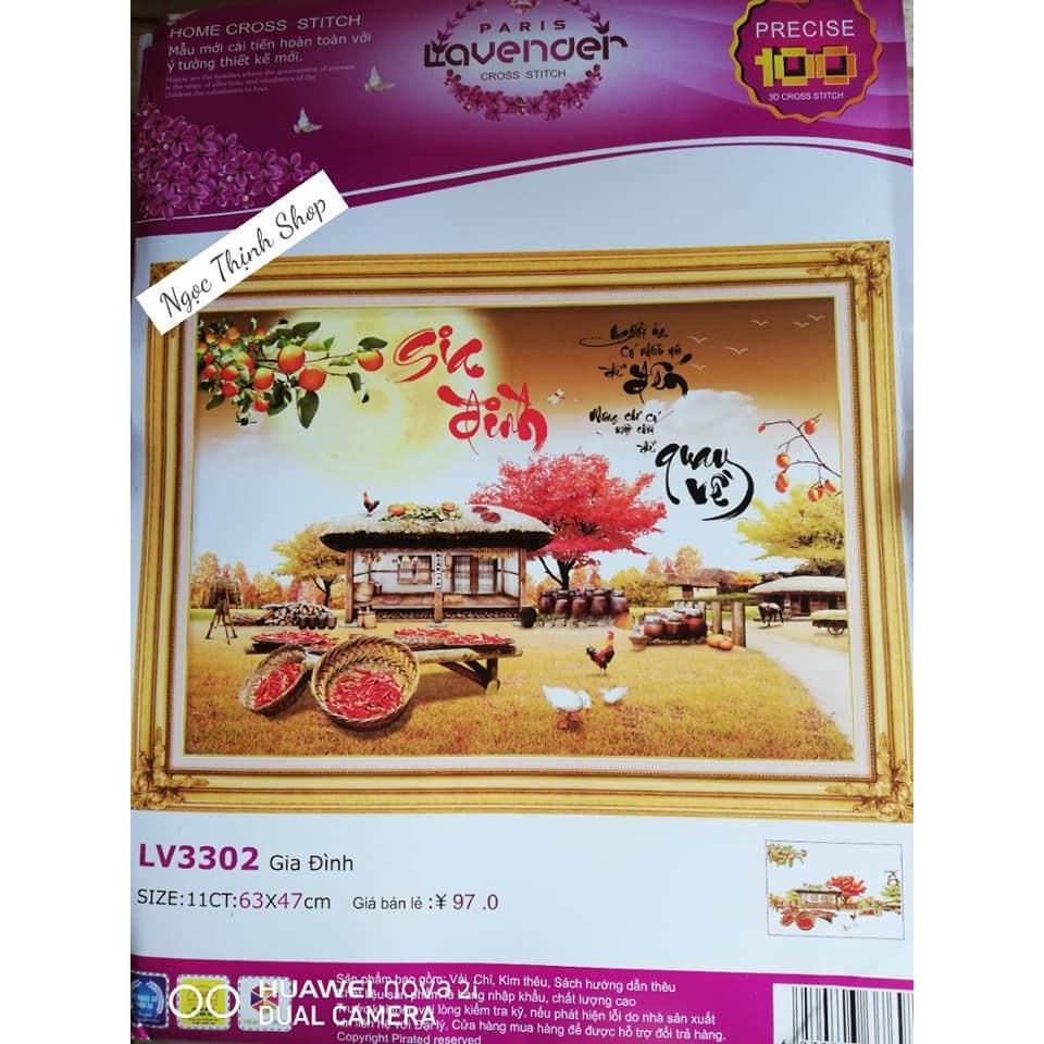 FreeShip 250K-Tranh thêu chữ thập gia đình chưa đựng tất cả ý nghĩa sâu sắc KT 663x47cm