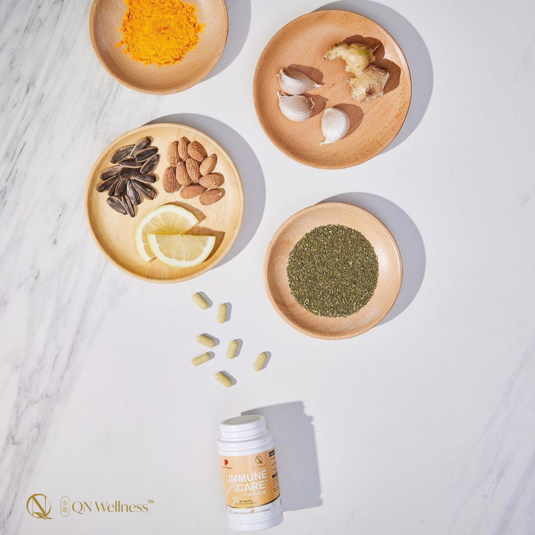Combo Ưu Đãi Viên Uống Bổ Sung Vitamin C Immune Care QN Wellness Tăng Cường Hệ Hô Hấp, Hỗ Trợ Khả Năng Miễn Dịch & Sức Khỏe Cơ Thể - Hộp 60 Viên x 2