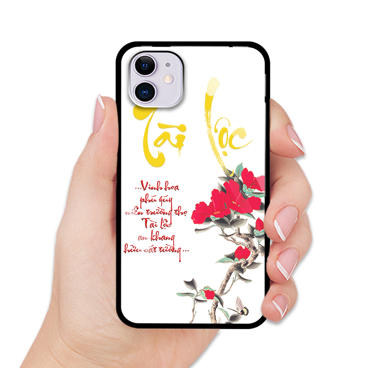 Ốp Lưng Cho Điện Thoại IPHONE 11 - Mặt Lưng Kính Cường Lực - 7933 TAILOC02 - Hàng Chính Hãng