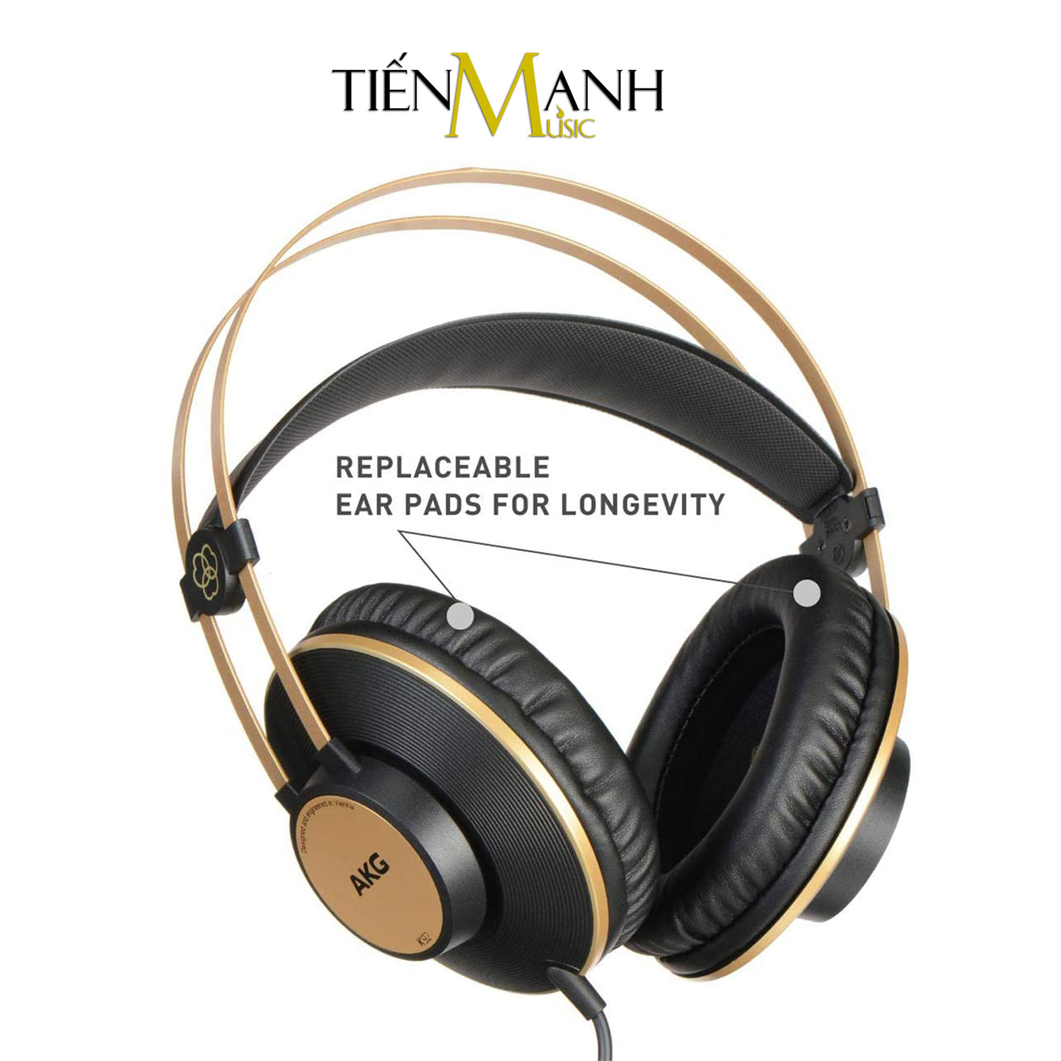 [Chính Hãng Mỹ] Tai Nghe Kiểm Âm AKG K92 Over-Ear Studio Monitor Headphones Professional - Kèm Móng Gẩy DreamMaker