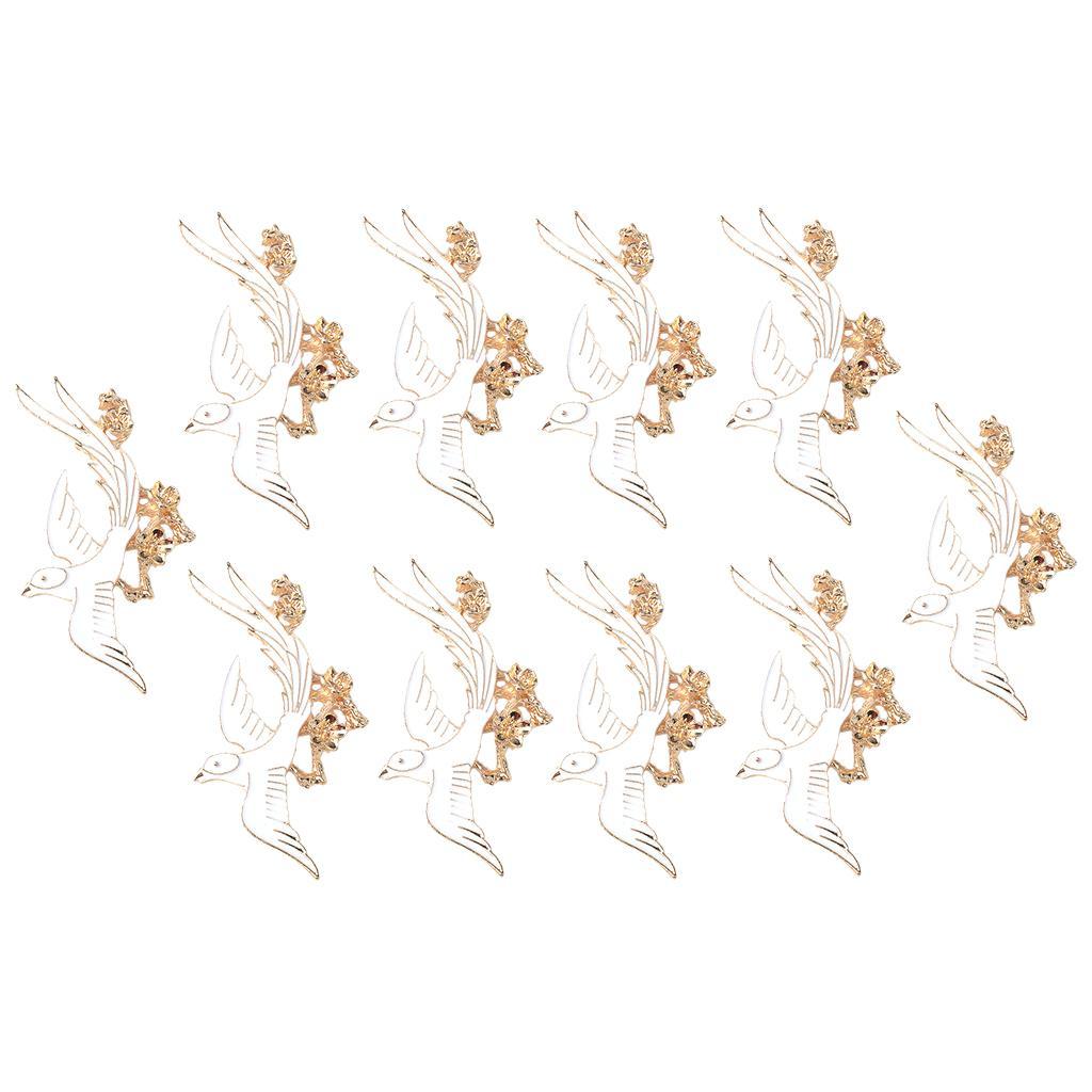 10 Pcs Alloy Flatback Buttons Embellishments DIY Phone Case Hair Accessories