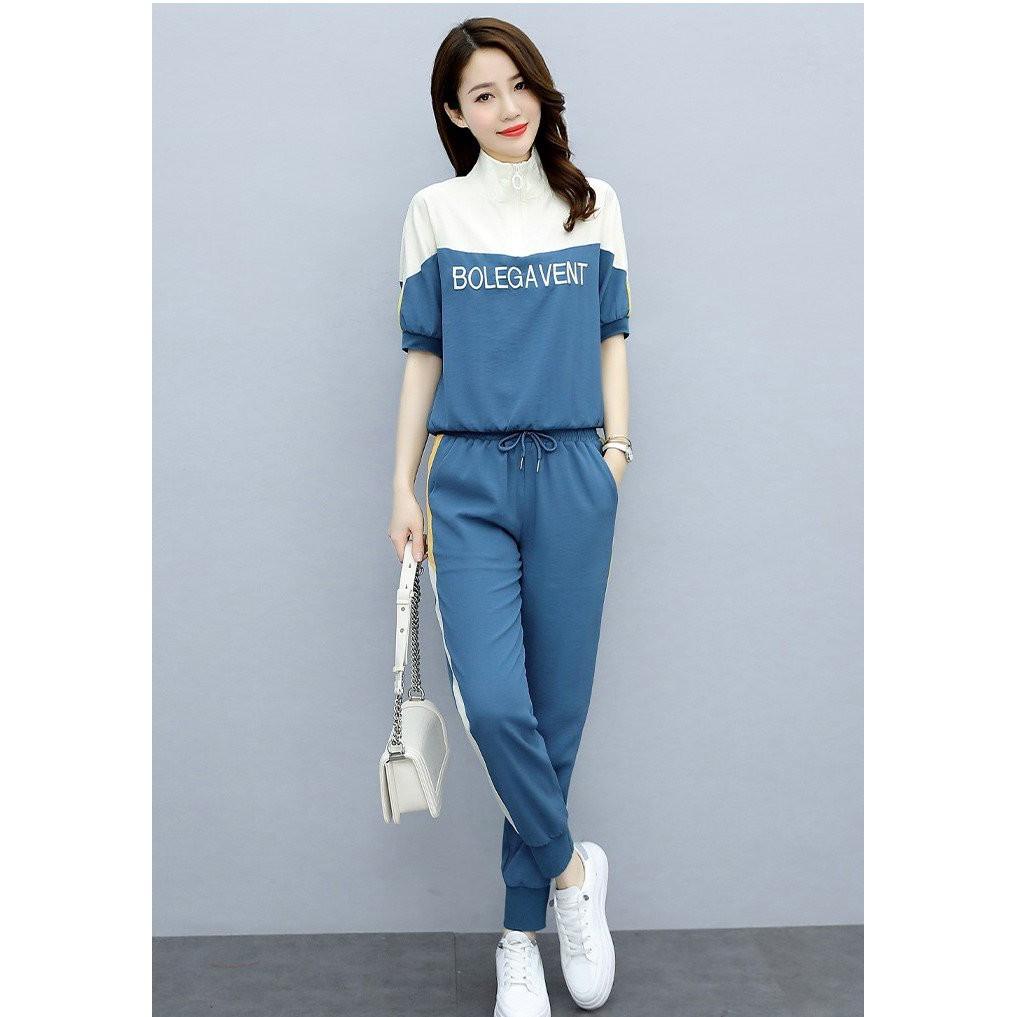Bộ đũi nữ kiểu dáng thể thao quần bo gấu năng động chất vải mềm mát giá tốt nhất