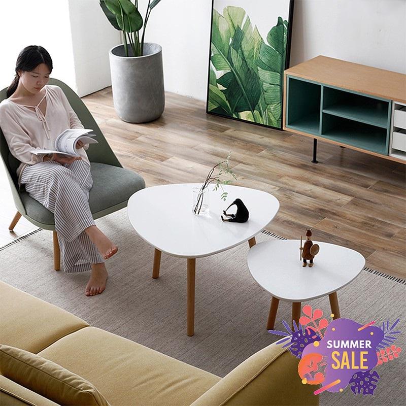 COMBO 2 BÀN TAM GIÁC DÙNG LÀM BÀN TRÀ CAFE SOFA PHONG CÁCH HIỆN ĐẠI CHÂN GỖ TỰ NHIÊN CAO CẤP