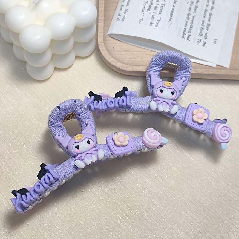 Bộ nguyên vật liệu tự làm kẹp tóc handmade DIY có sẵn kẹp tóc, dây cuốn nhân vật Sanrio characters