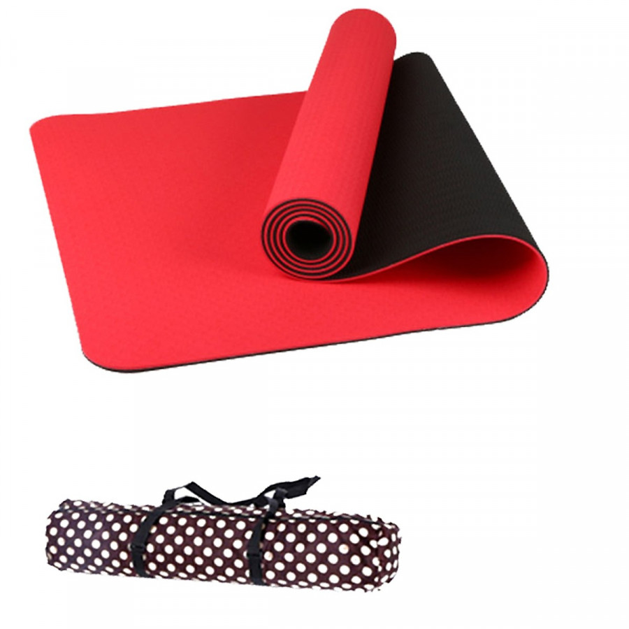 Thảm Tập Yoga Đài Loan TPE 6mm cao cấp + Túi đựng và dây buộc