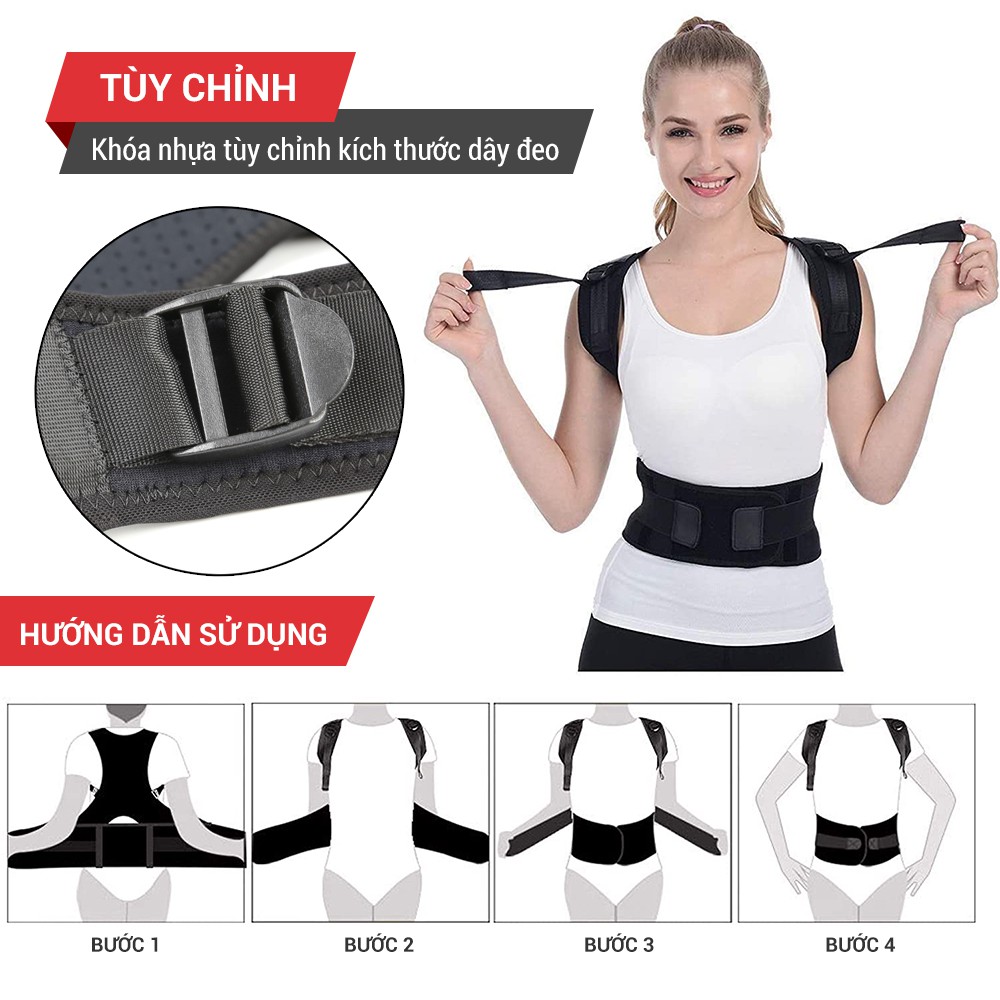 Đai chống gù lưng, áo chống gù lưng chính hãng GoodFit GF713P