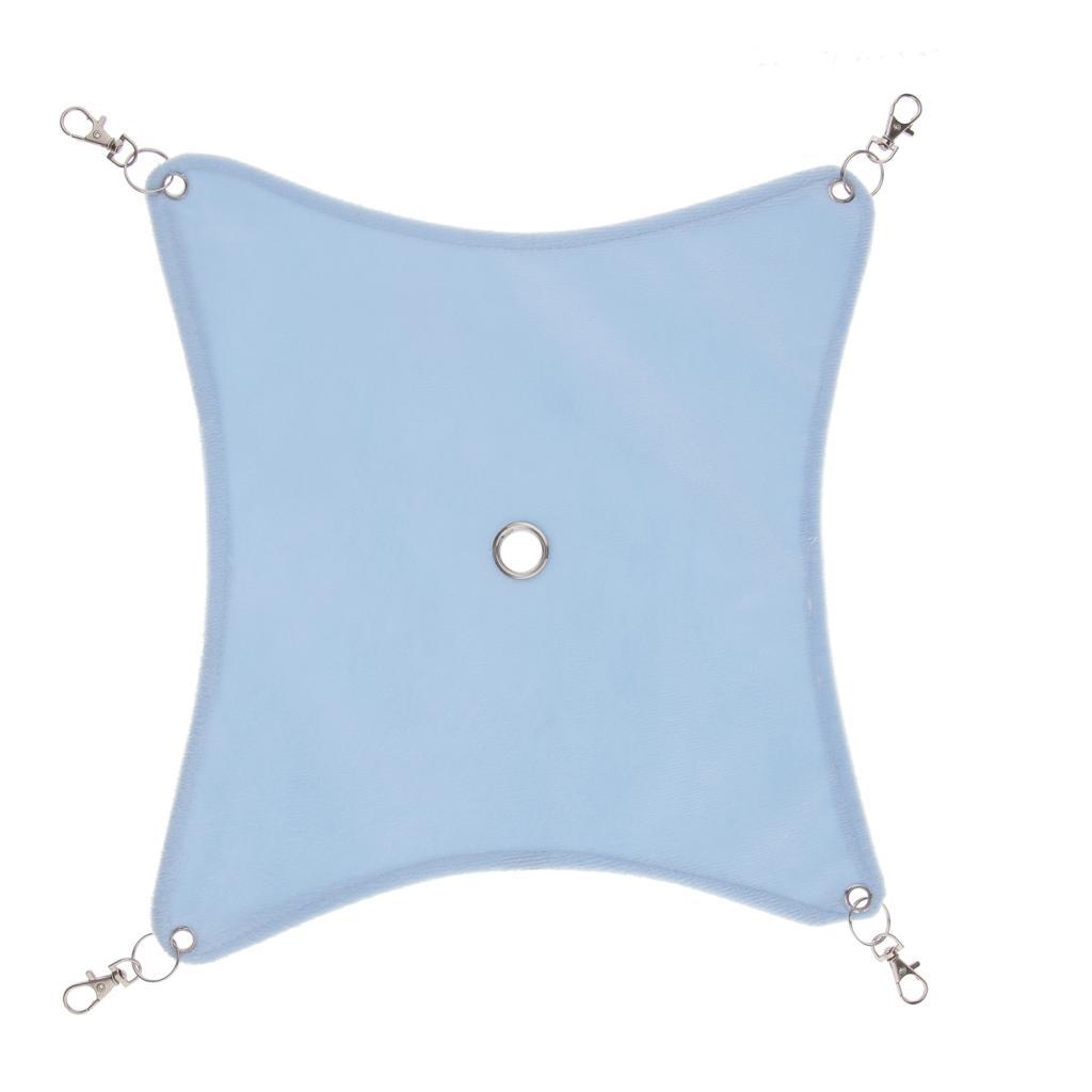 2X Small Hamster Hammock Cage Hanging Bed Nest for Birds Hamster Mice Blue-M