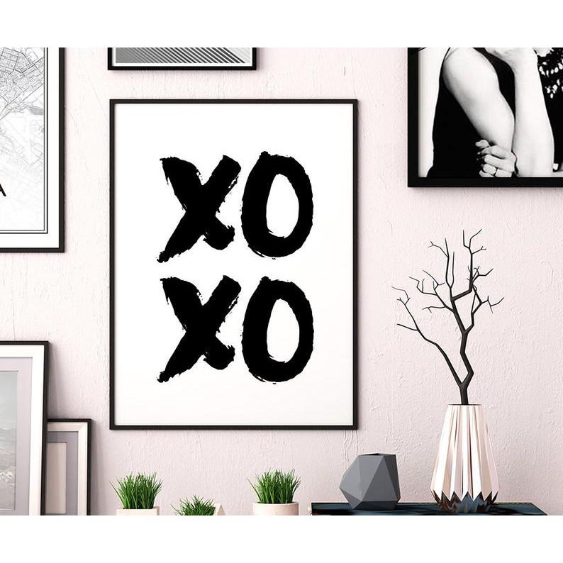 Tranh in cao cấp | Typograpy-XOXO Wall Decor 39 , tranh canvas giá rẻ