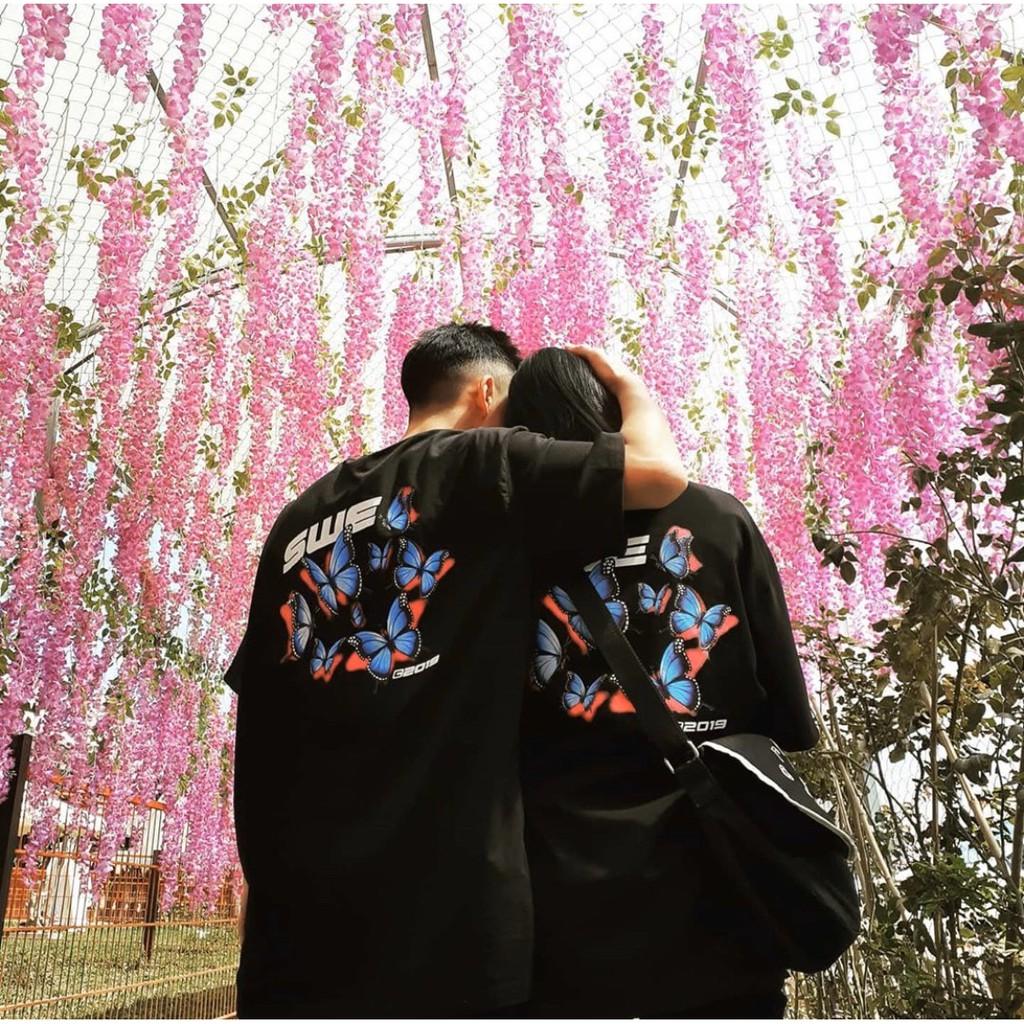 Áo Thun Local Brand Swe Bướm Tay Lỡ Oversize Unisex Full Mạc