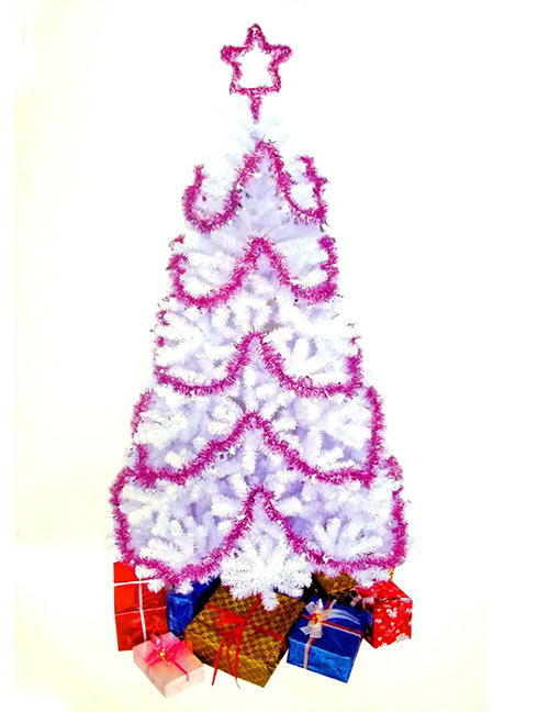Cây thông noel màu trắng đầu tròn 2in
