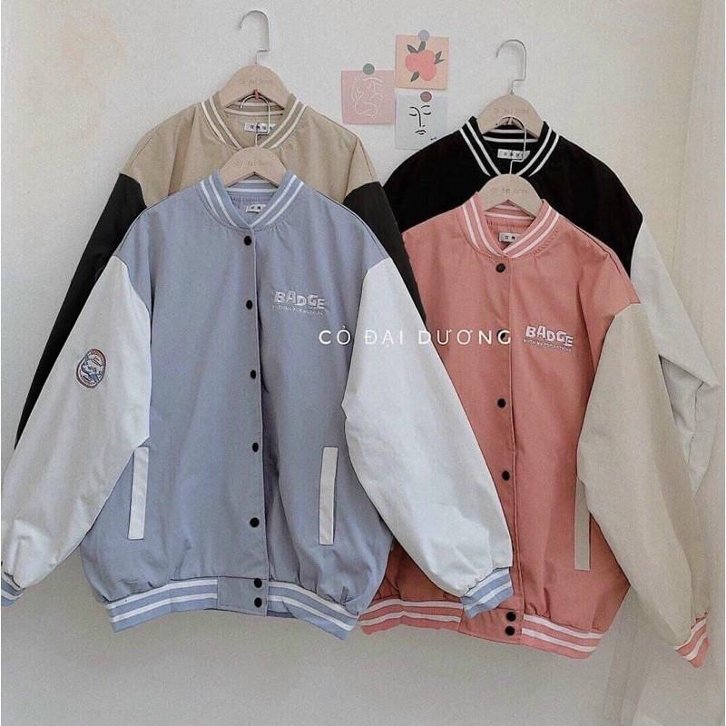 Áo Khoác Dù Bomber Thêu Form Rộng Hình Dáng Thể Thao Cực Đẹp Unisex Unisex