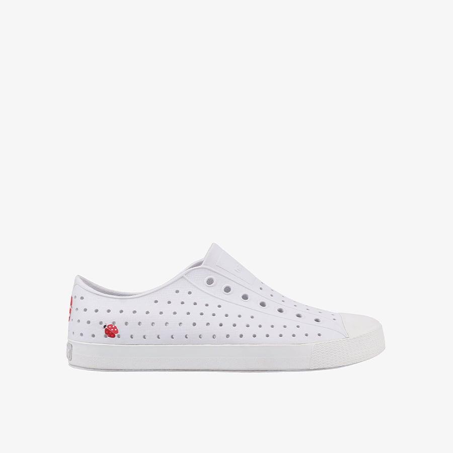 Giày Lười Unisex Native Jefferson Block - Shell White/ Shell White/ Sweet Terra Ladybug Block - 40