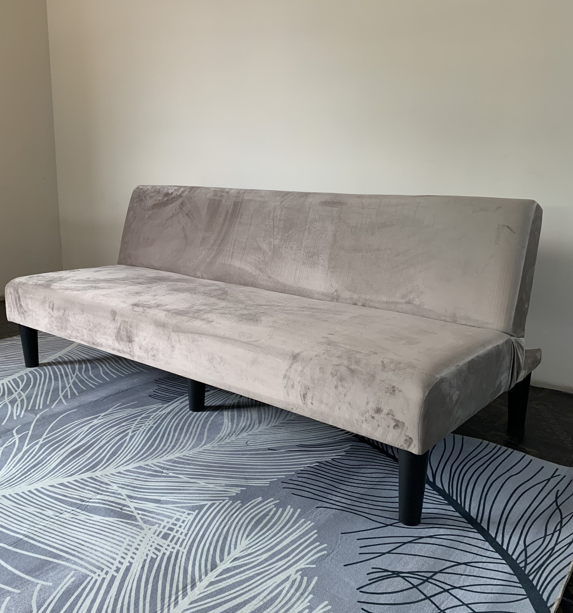 Ghế Sofa Giường Bns2001Kn Đa Năng Vải Nhung - Beigi Nhung