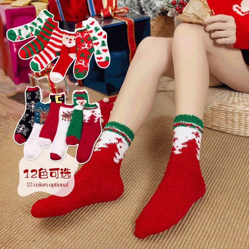 Set 5 đôi tất Noel , tất giáng sinh cho bé trai bé gái mẫu cực đẹp