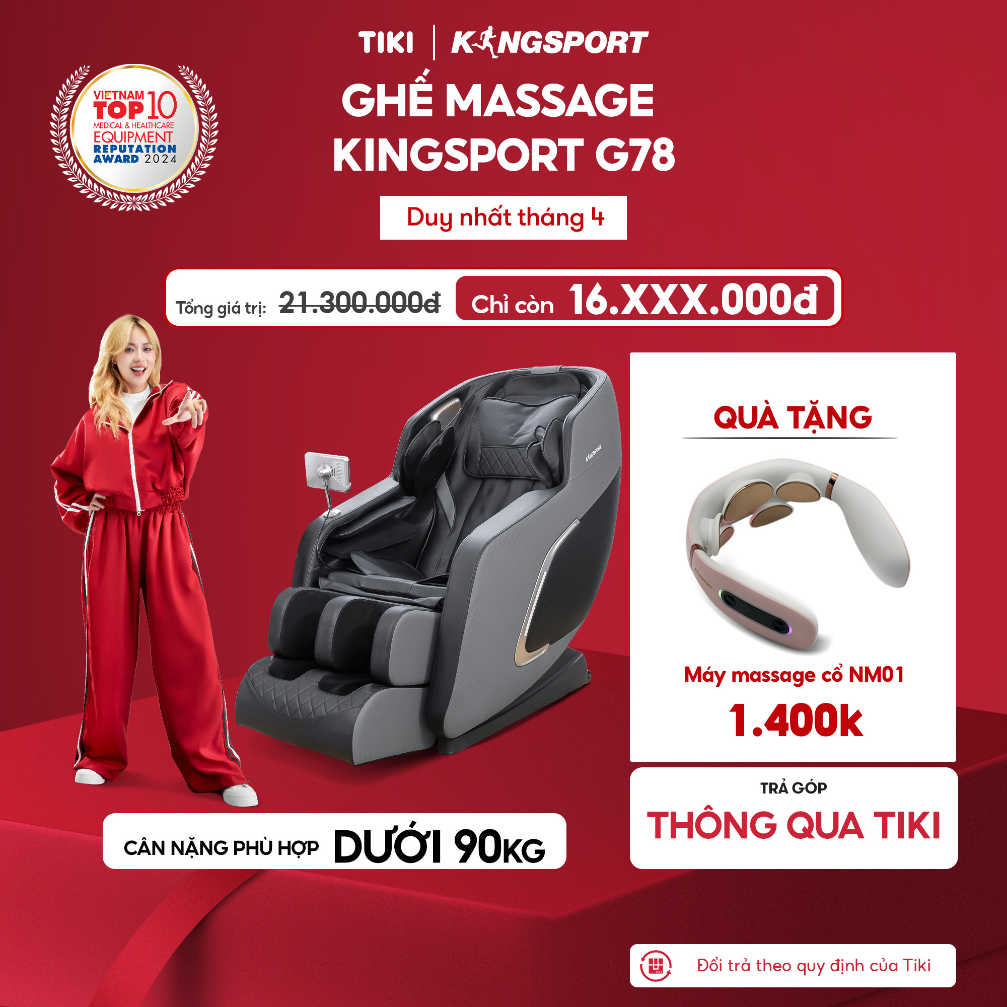 GIAO HÀNG MIỀN NAM | Ghế massage KINGSPORT G78 công nghệ massage chuyên sâu, nhiệt hồng ngoại kép, khung ghế rộng rãi và thoải mái