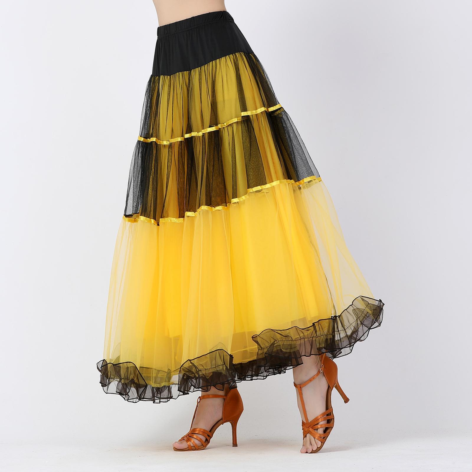Classical Ballroom Dance Skirt Clothing Spanish Skirts Dancewear
