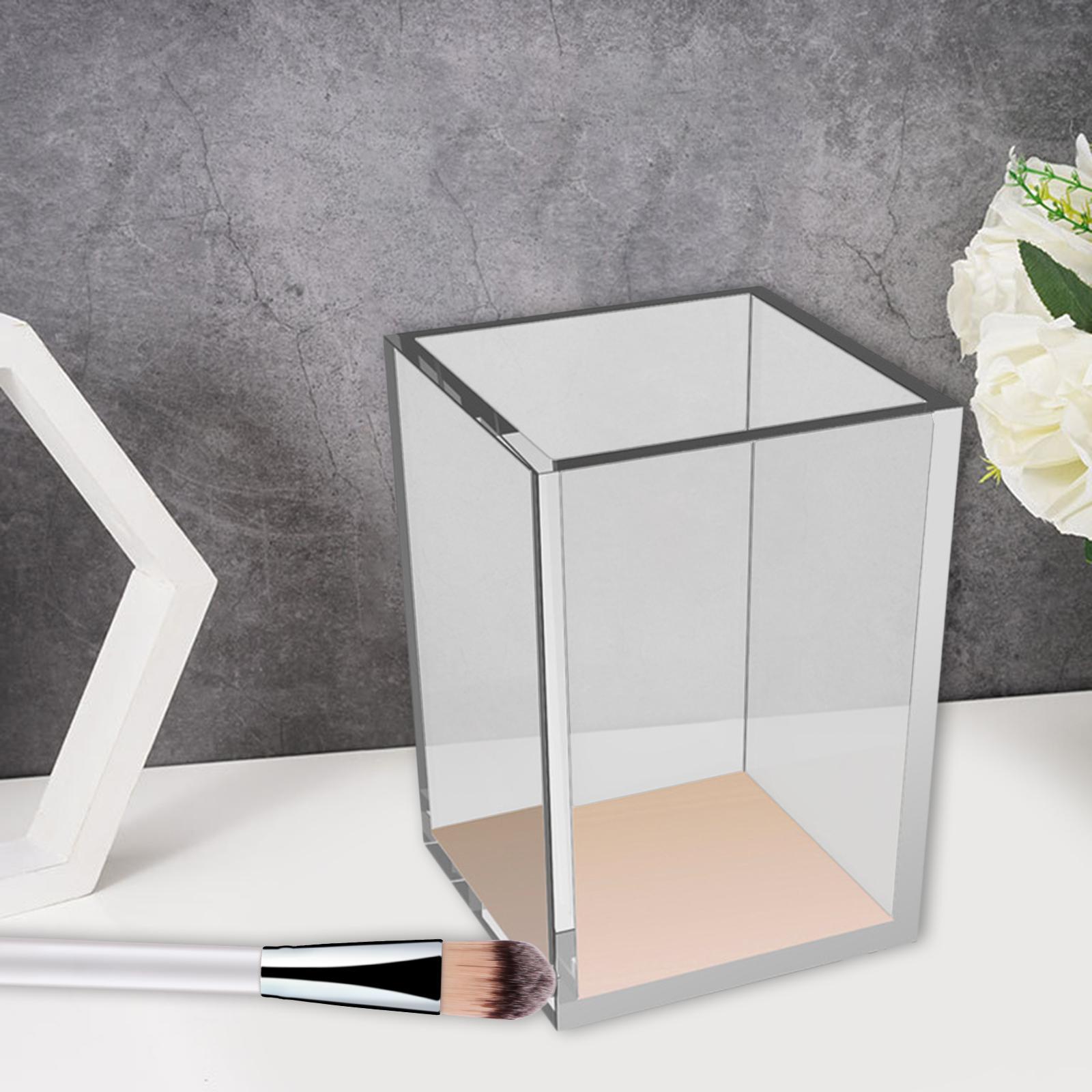 Makeup Brush Holder for Vanity Eyebrow Pen Container Organizer Golden