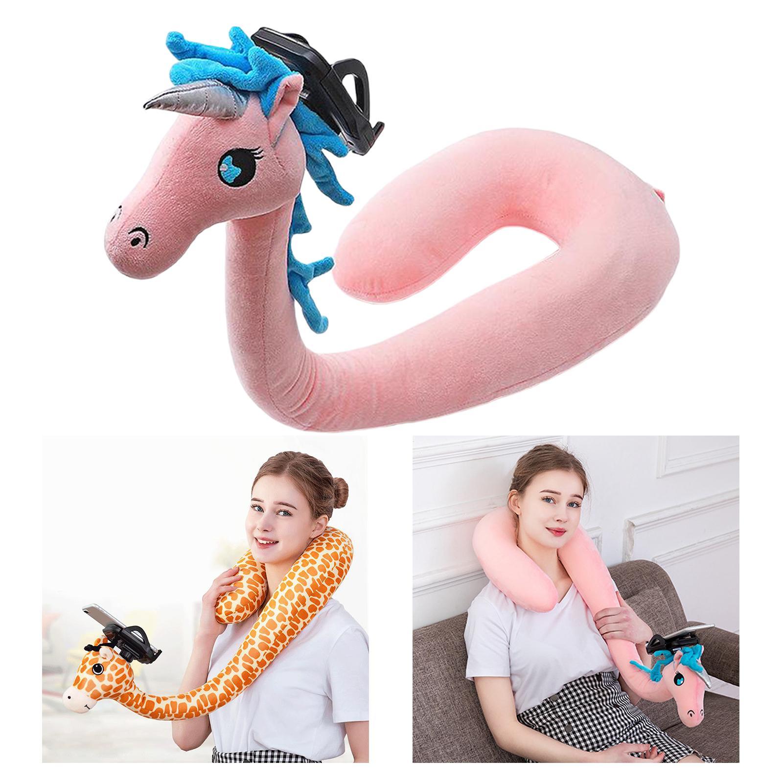 Shaped Neck Pillow Mobile Phone Holder Bracket Support Unicorn