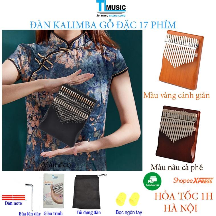 KA04 Đàn Kalimba 17 Phím - Đàn Kalimba Thumbs Piano Sử Dụng Ngón Tay TẶNG KÈM Búa Chỉnh Âm, Giấy Dán Nốt, Túi đựng