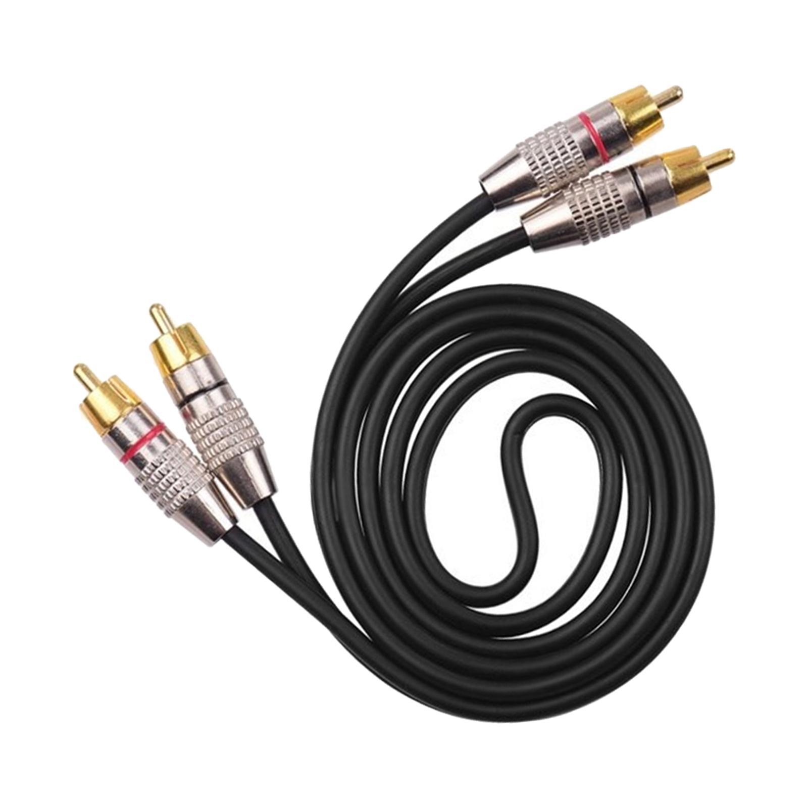 2RCA to 2RCA Stereo Audio Cable Multipurpose for Subwoofer Home Audio