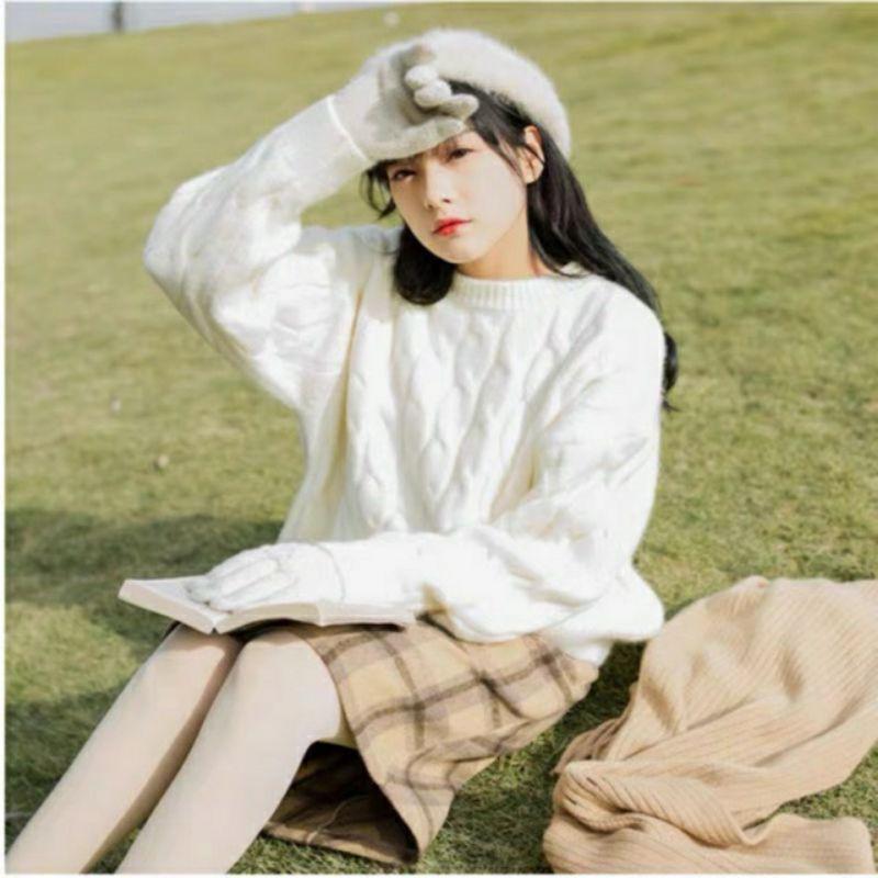 Áo len chui cổ phong cách Hàn Quốc