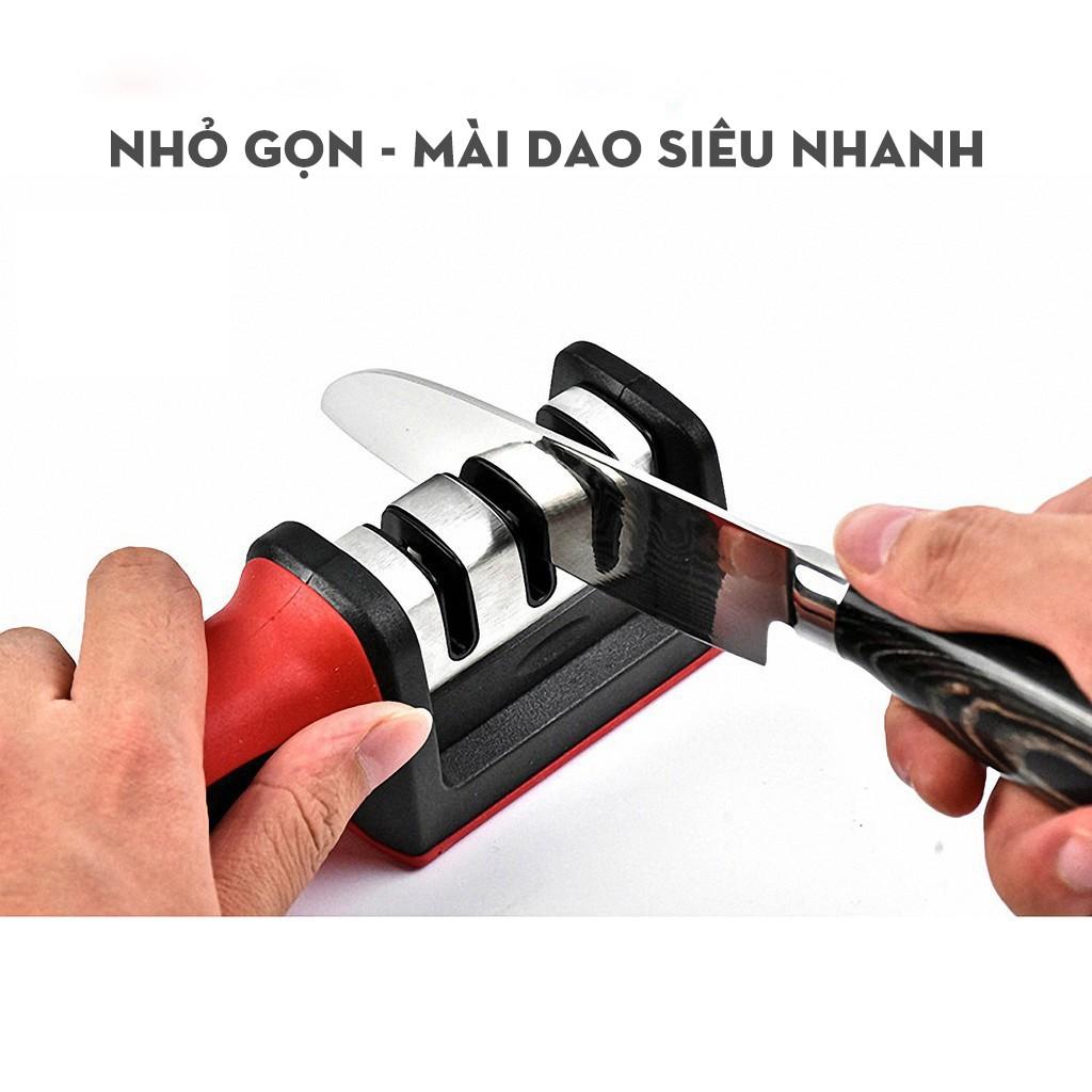 Dụng Cụ Mài Dao Cầm Tay 3 Rãnh Đa Năng Chống Gỉ Sét Tay Cầm Chắc Chắn