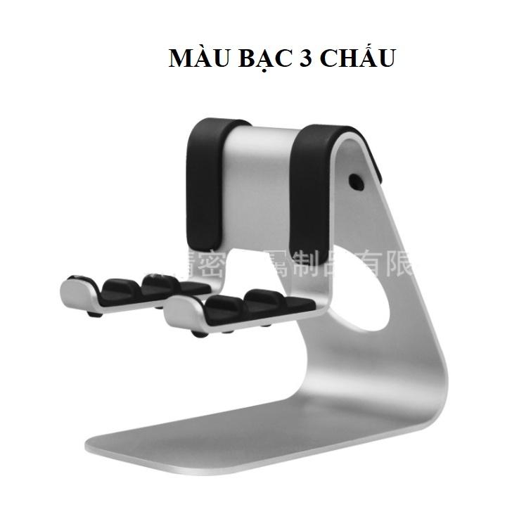 Giá đỡ điện thoại di động bằng kim loại để bàn bằng hợp kim nhôm cao cấp, nguyên khối chắc chắn