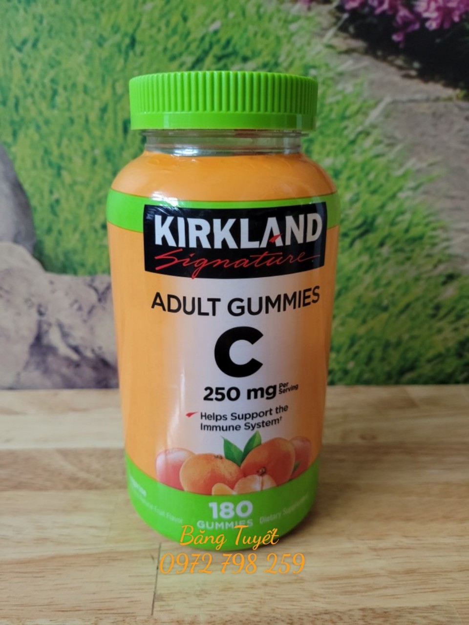 Kẹo dẻo bổ sung vitamin C Kirkland Adult Gummies C 250mg 180 viên mẫu mới không bọc đường Chuẩn hàng Mỹ - Tăng đề kháng, chống oxy hóa